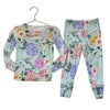 Posh Peanut Mint Green Floral 2 Piece PJS - Size 2T