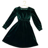 INC Green Velour Dress - Size M 7-8
