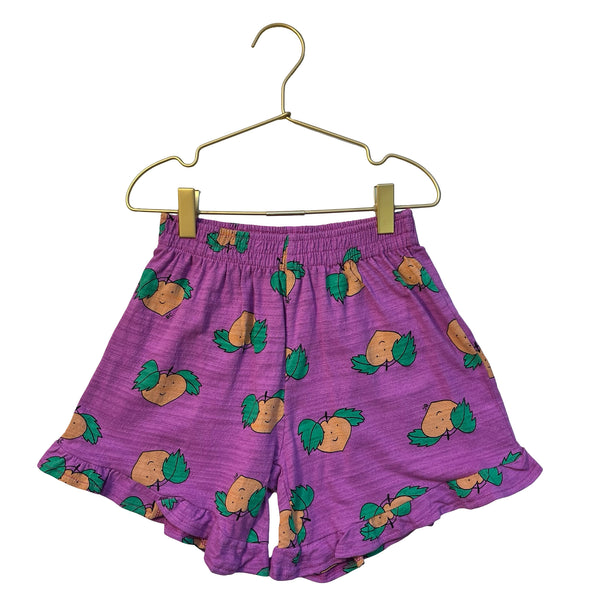 Bobo Choses Purple Peach Print Shorts - Size 10-11Y