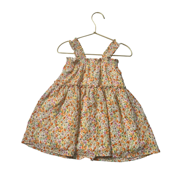Old Navy Yellow, Orange, Pink Floral Dress - Size 2T