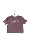 Cat & Jack Vintage Wash Plum 'Love' Top - Size 5T