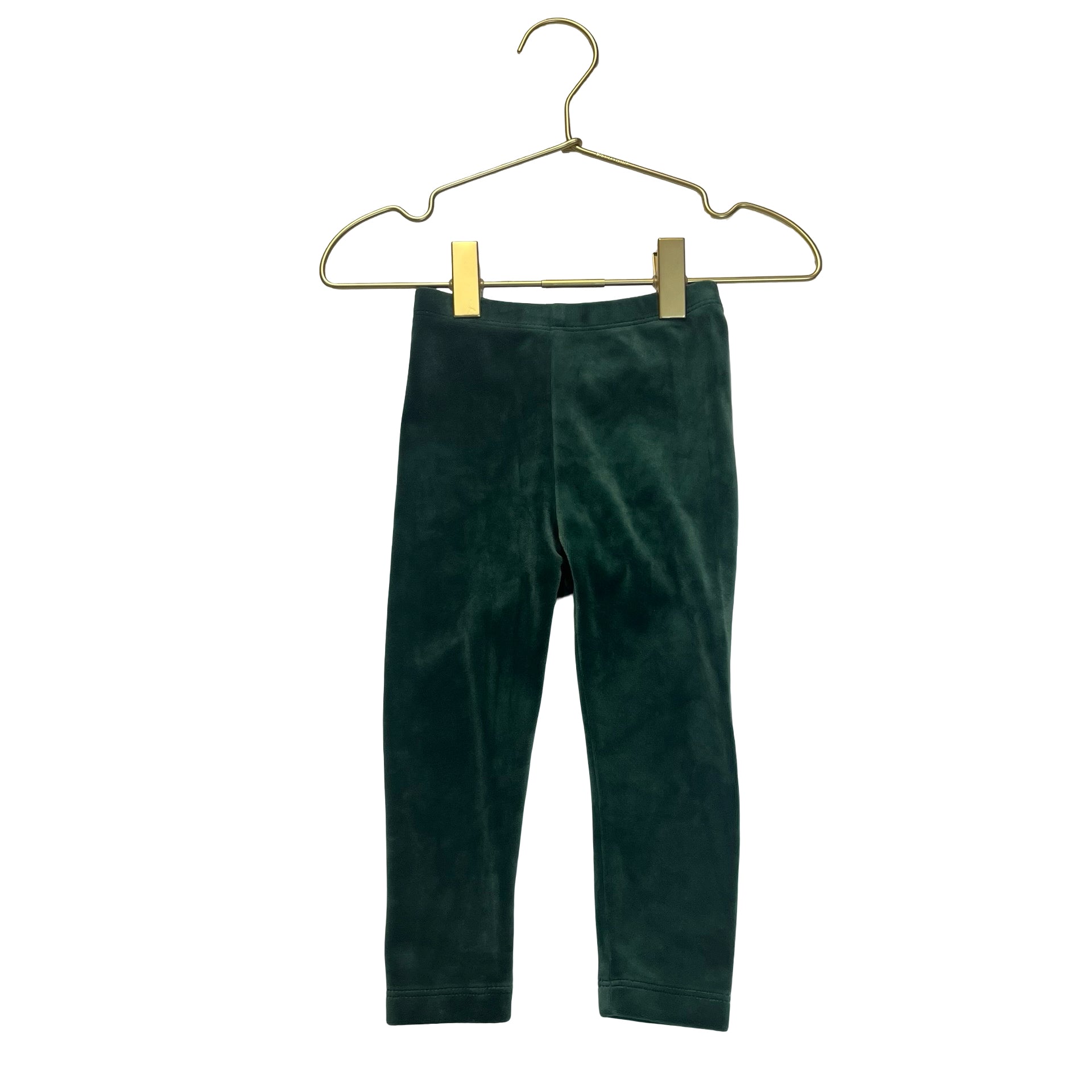 Tea Collection Green Velour Leggings - Size 12-18 Mo