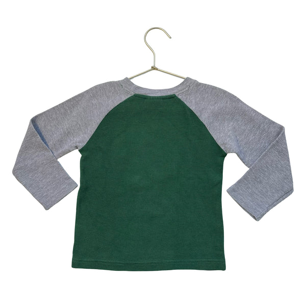 Mish Boys Green & Gray Waffle 'Touch Down' Shirt - Size 3