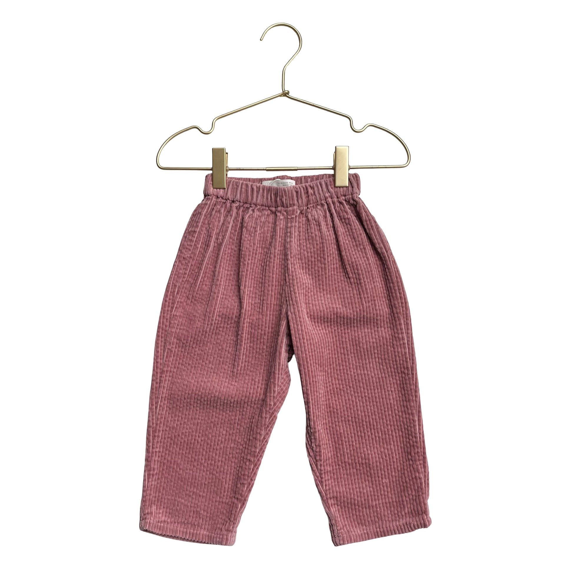 Zara Dusty Pink Corduroy Pants - Size 12-18 Mo