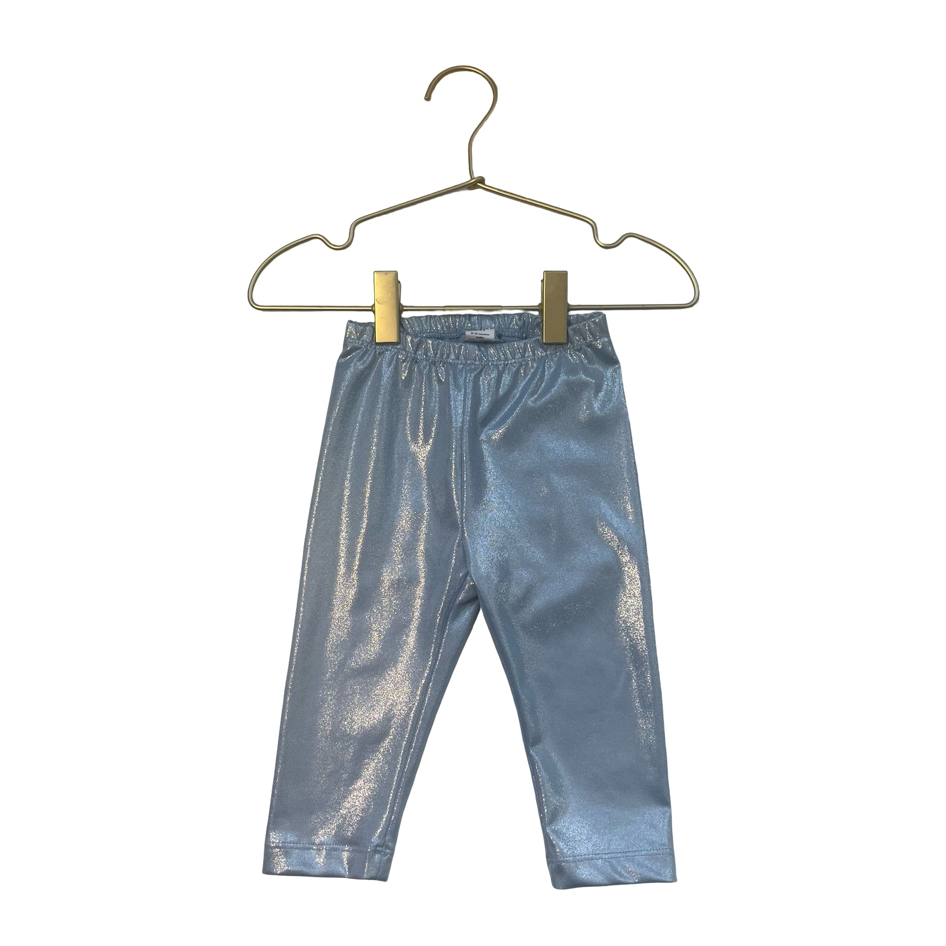 Baby Gap Light Blue Metallic Leggings - Size 6-12 Mo