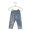Baby Gap Light Blue Metallic Leggings - Size 6-12 Mo