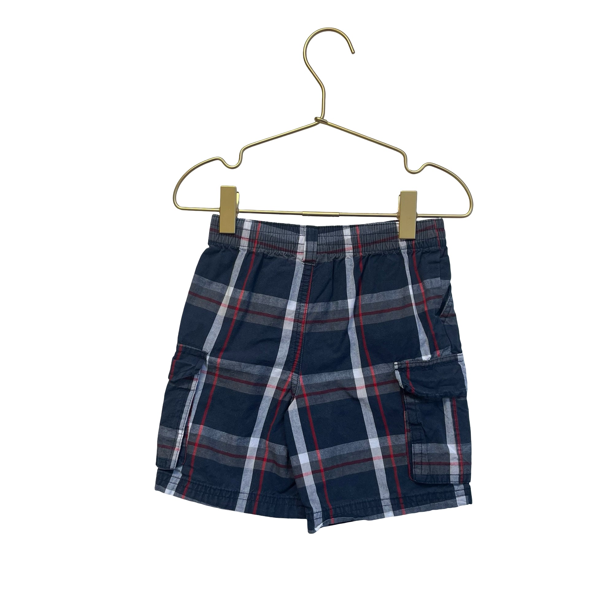 Garanimals Navy, Red, White Plaid Cargo Shorts - Size 3T
