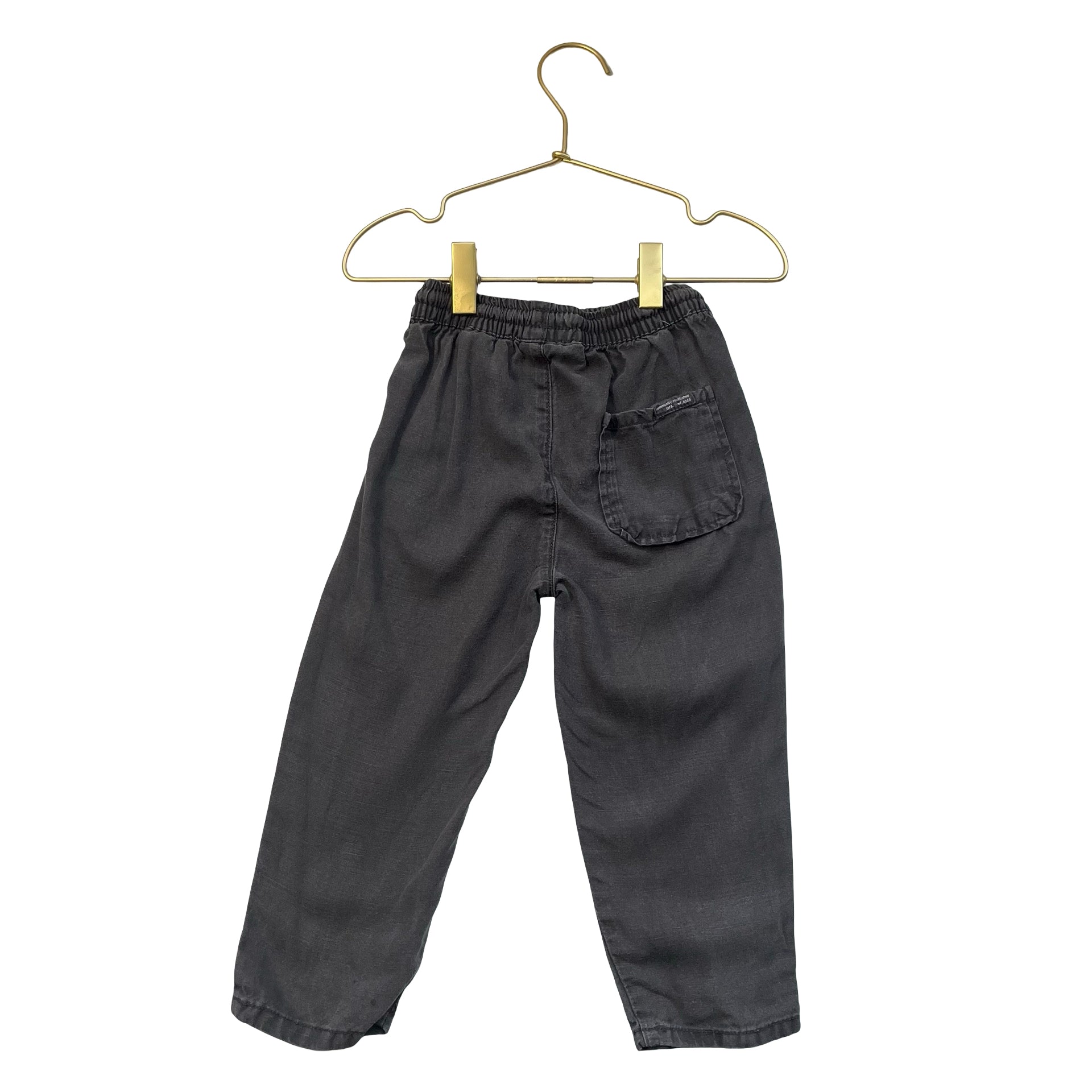 Zara Dark Gray Linen-Blend Pants - Size 18-24 Mo