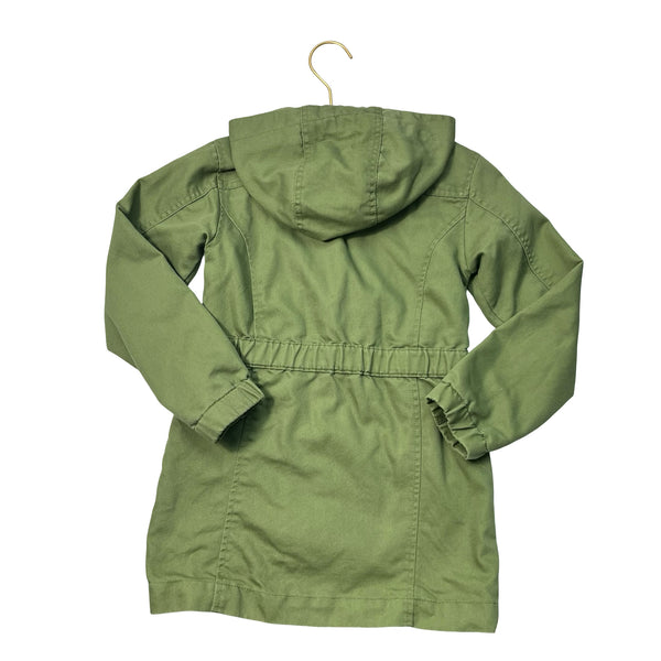 Cat & Jack Jersey-Lined Olive Green Hooded Field Jacket - Size S 6