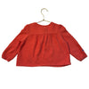 Catimini Orange Embroidered Cotton Gauze Top - Size 3