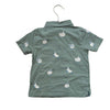 Mini Boden Sage Green Embroidered Sheep Polo Shirt - Size 2-3Y