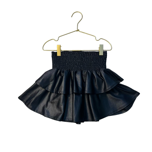 Pixie Lane Black Shimmer Ruffle Skirt - Size 7