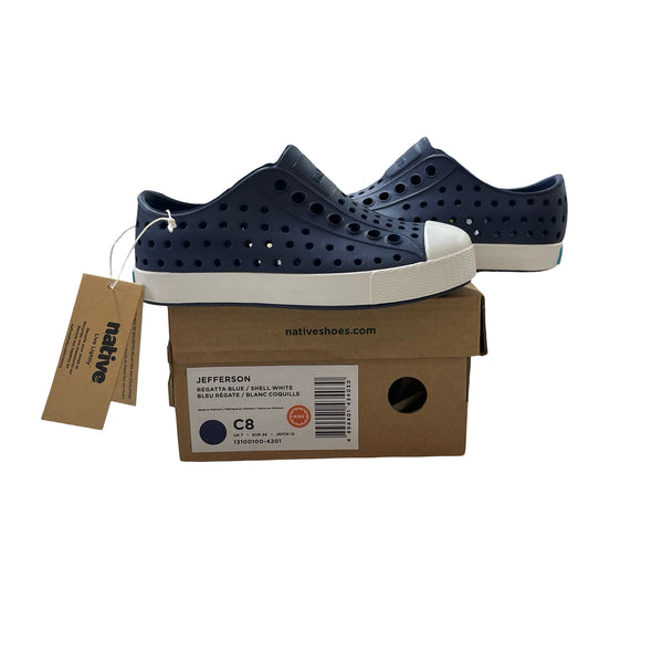 Native Jefferson Navy Shoes with Tags in Box - Size C8