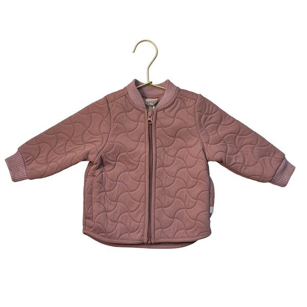Wheat Dusty Rose Quilted Jacket - Size 9 Mo