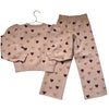 Rylee & Cru Pink Heart Knit Sweater & Wide-Leg Pants - Size 8-9Y