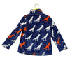 Hatley Navy Dino Fleece Jacket - Size 4