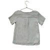 Yell-Oh! Ivory & Gray Striped Cotton Gauze Henley - Size 3-4