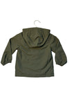 Old Navy Jersey-Lined Olive Green Hooded Jacket - Size 3T