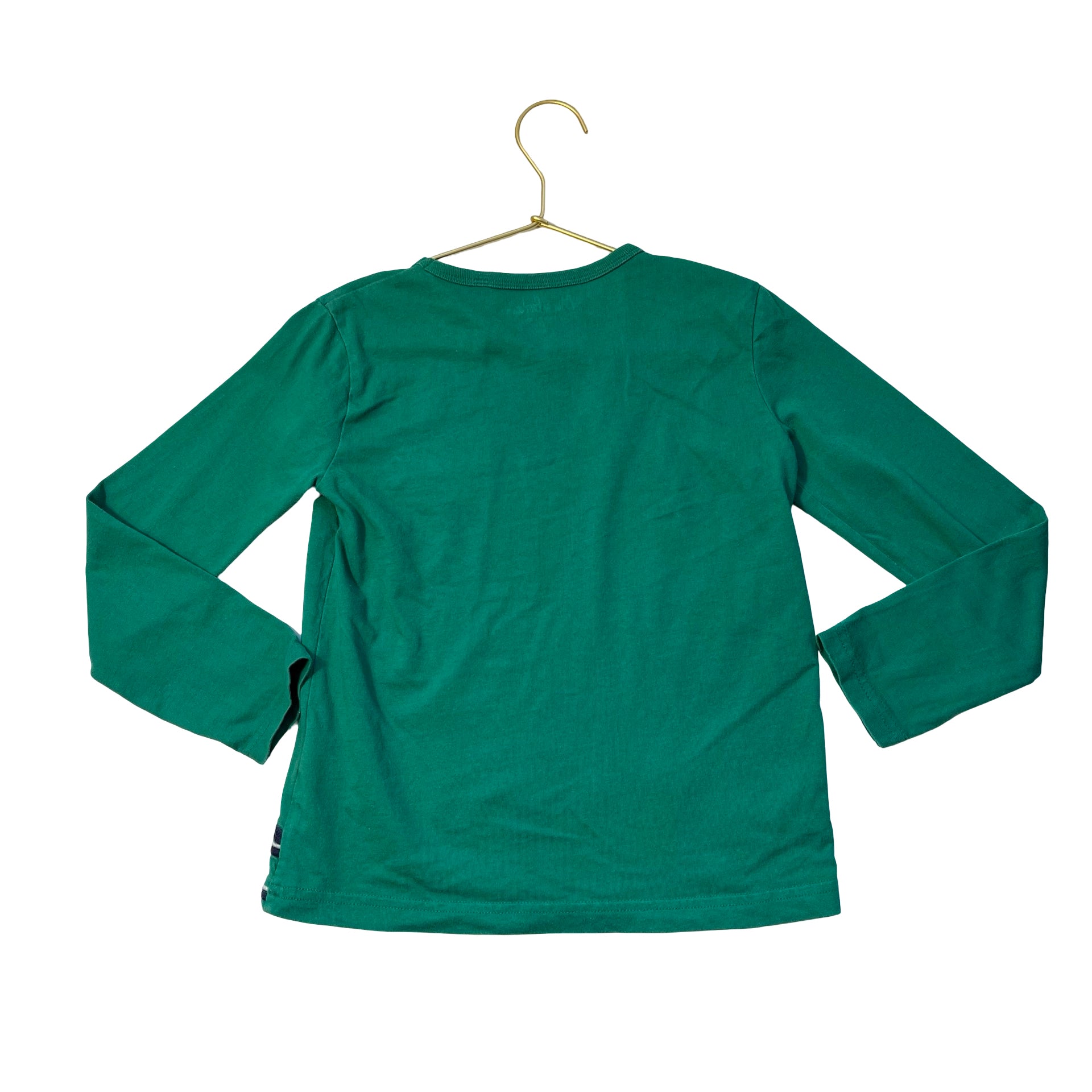 Mini Boden Green Applique Holiday Train Shirt - Size 6/7