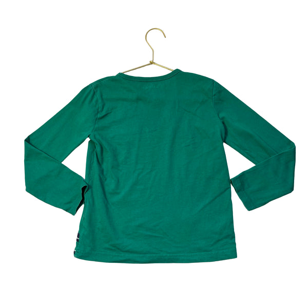 Mini Boden Green Applique Holiday Train Shirt - Size 6/7