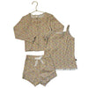 Petite Hailey Ribbed Ditsy Floral Shorts, Tank & Cardigan Set - Size 4