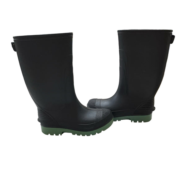 George Black & Green Rain Boots - Size 12