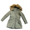 Urban Republic Faux-Fur Lined Olive Green Hooded Winter Jacket - Size S 7-8