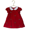 Classic Prep Childrenswear Red Corduroy Christmas Tree Dress - 12-18 Mo