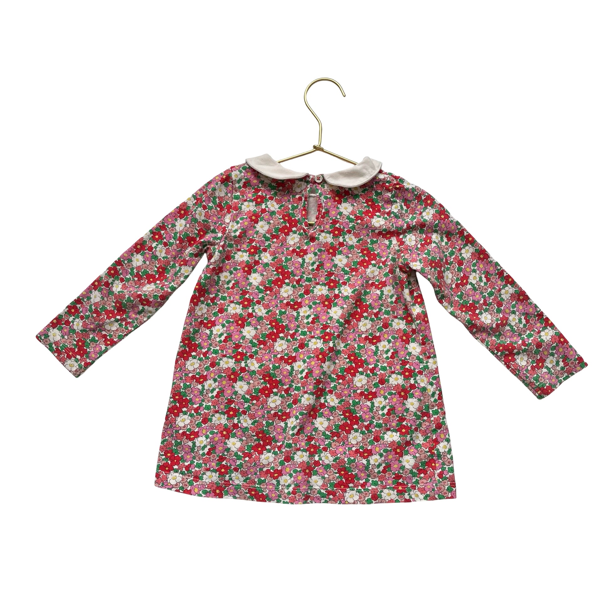 Mini Boden Floral Bunny Pocket Tunic Top - Size 2-3Y