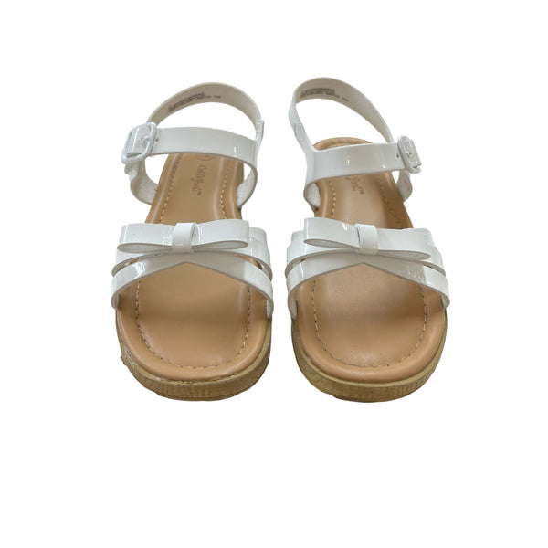 Cat & Jack White Patent Sandals - Size 12