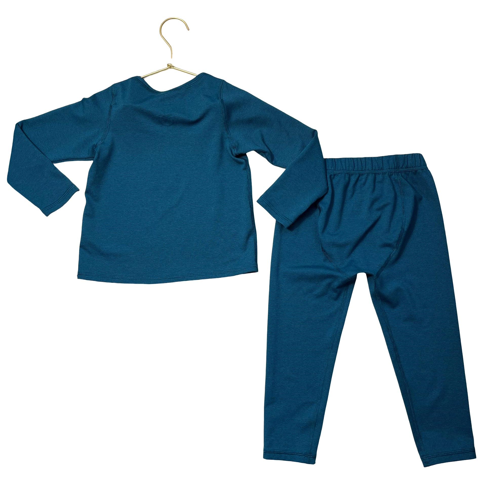 REI Dark Teal Striped Base Layer Set - Size 3T