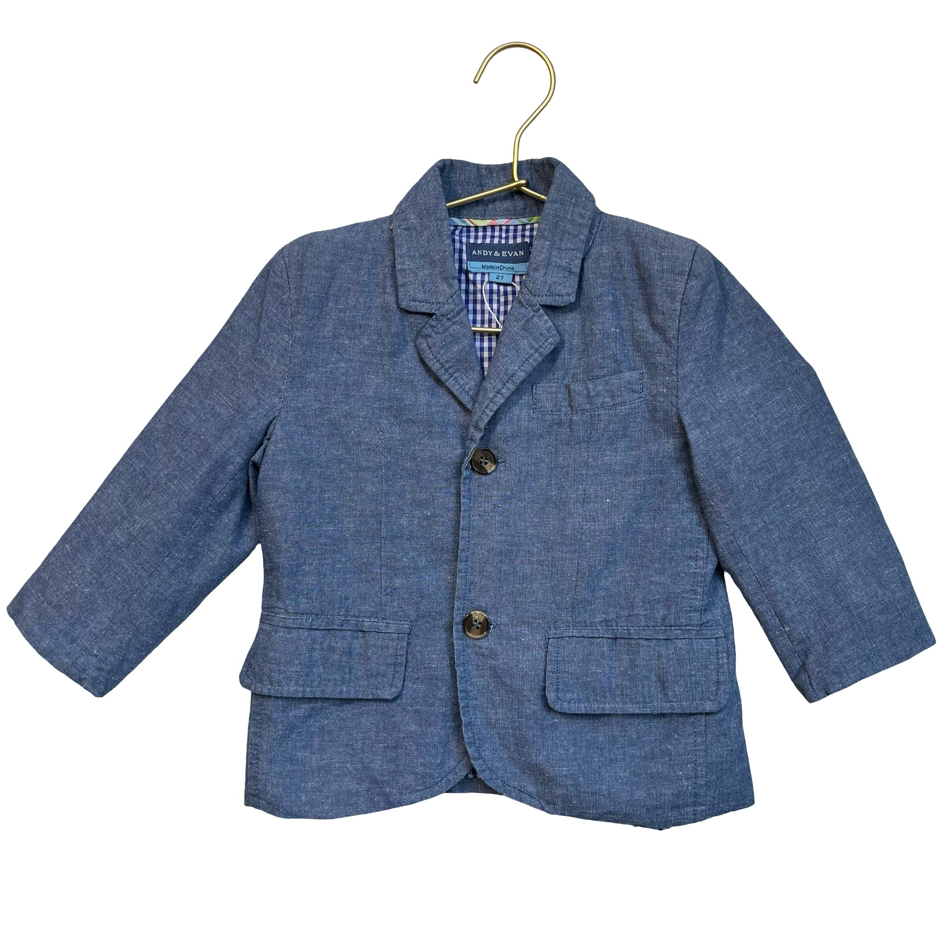 Andy & Evan Chambray Blazer - Size 2T