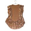 Mia Joy Brown Sequin Tunic Top - Size 8