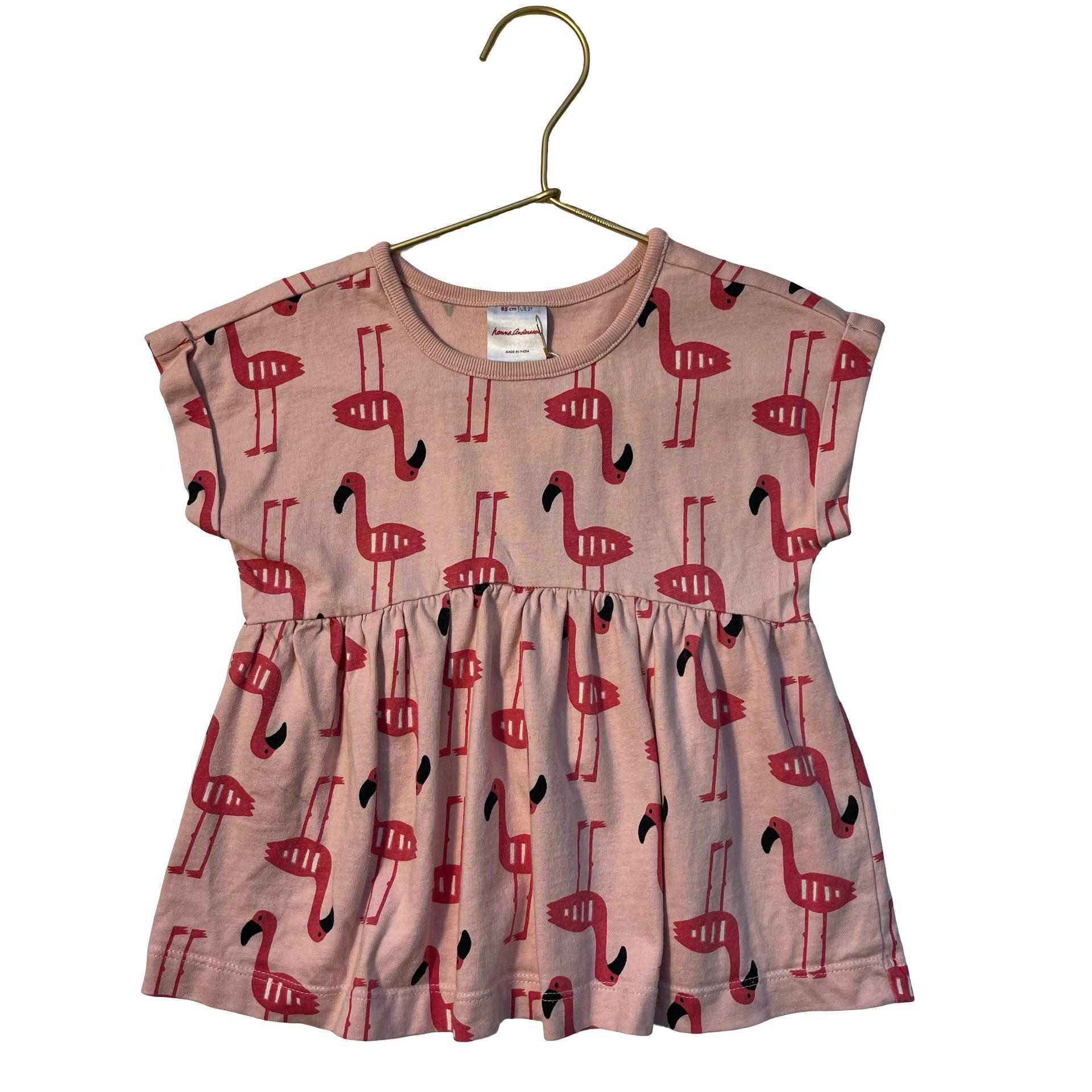 Hanna Andersson Pink Flamingo Print Top - Size 2T