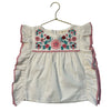 Louise Misha Ivory & Pink Embroidered Flower Cotton-Linen Top - Size 7Y