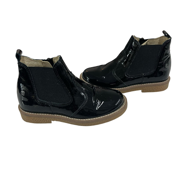 Naturino Black Patent Ankle Boots - Size 27 (10)