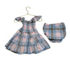 Hill House Pastel Plaid Smocked Dress & Bloomers - Size 2Y