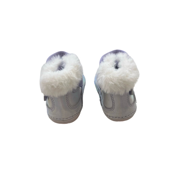 Stride Rite Lavender Iridescent Faux Fur Lined Ankle Boots - Size 5M