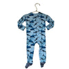 Posh Peanut Light Blue Shark Print Footed One-Piece PJs - Size 3-6 Mo