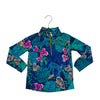 Lilly Pulitzer Colorful Tropical Print Quarter-Zip Pullover - Size S 4-5