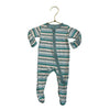 KicKee Pants Colorful Striped Footed PJs - Size NB