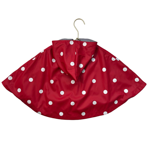 Petit Bateau Red Polka Dot Rain Poncho - Size 12-18 Mo Estimated