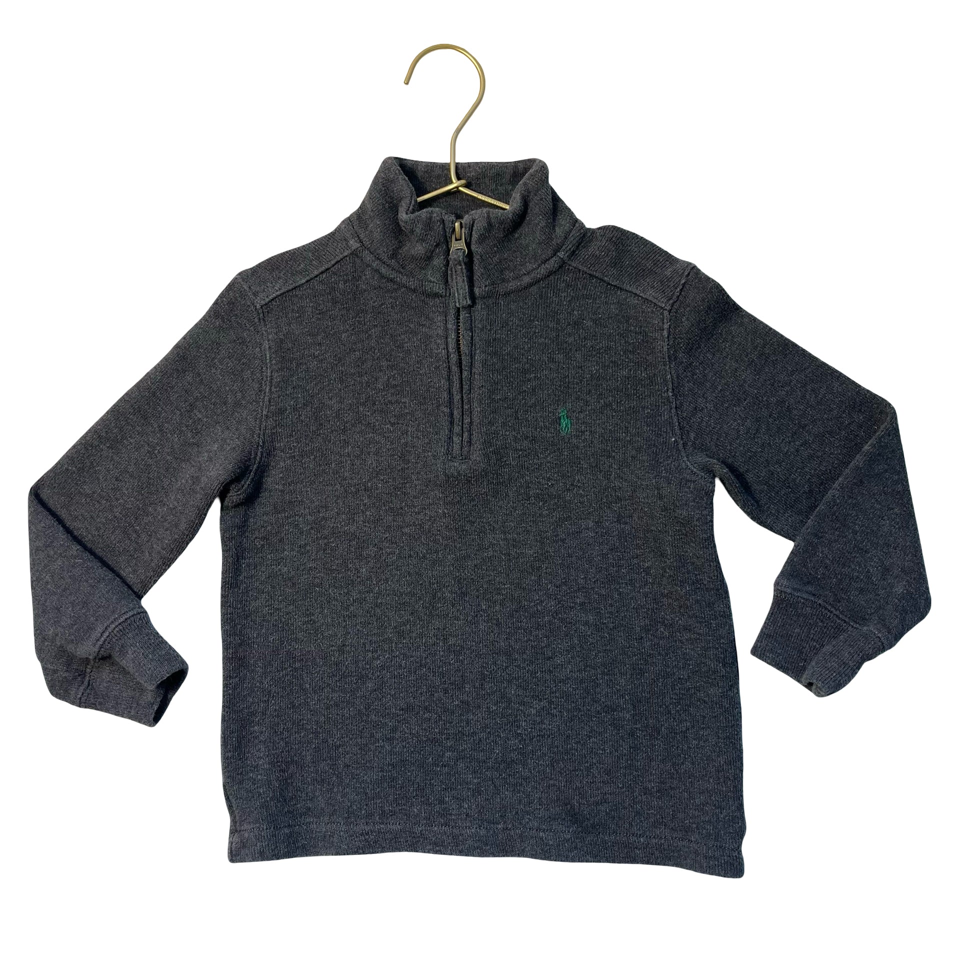 Polo Ralph Lauren Dark Gray Quarter-Zip Pullover - Size 4