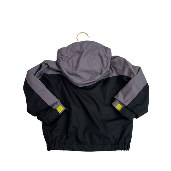 North Face Gray, Black & Neon Trim Hooded Jacket - Size 2
