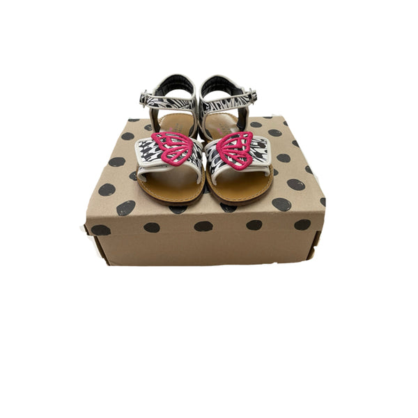 Sophia Webster Mini Black, White, Fuchsia Butterfly Sandal in Box - Size 28 (11)