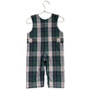 Beaufort Bonnet Green & Navy Multi-Color Plaid Overalls - Size 6-12 Months