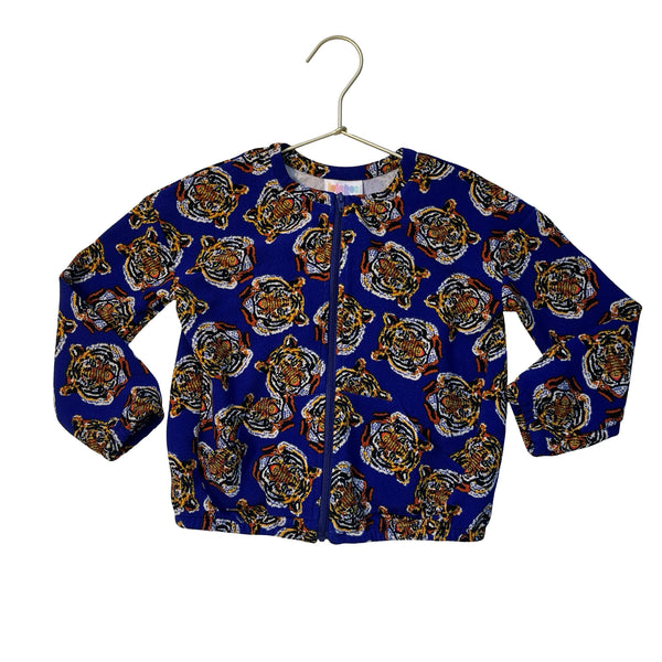 LuLa Roe Blue Tiger Print Lightweight Jacket - Size 6