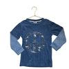 Mish Boys Blue Vintage Wash Camo Peace Sign Shirt - Size 5