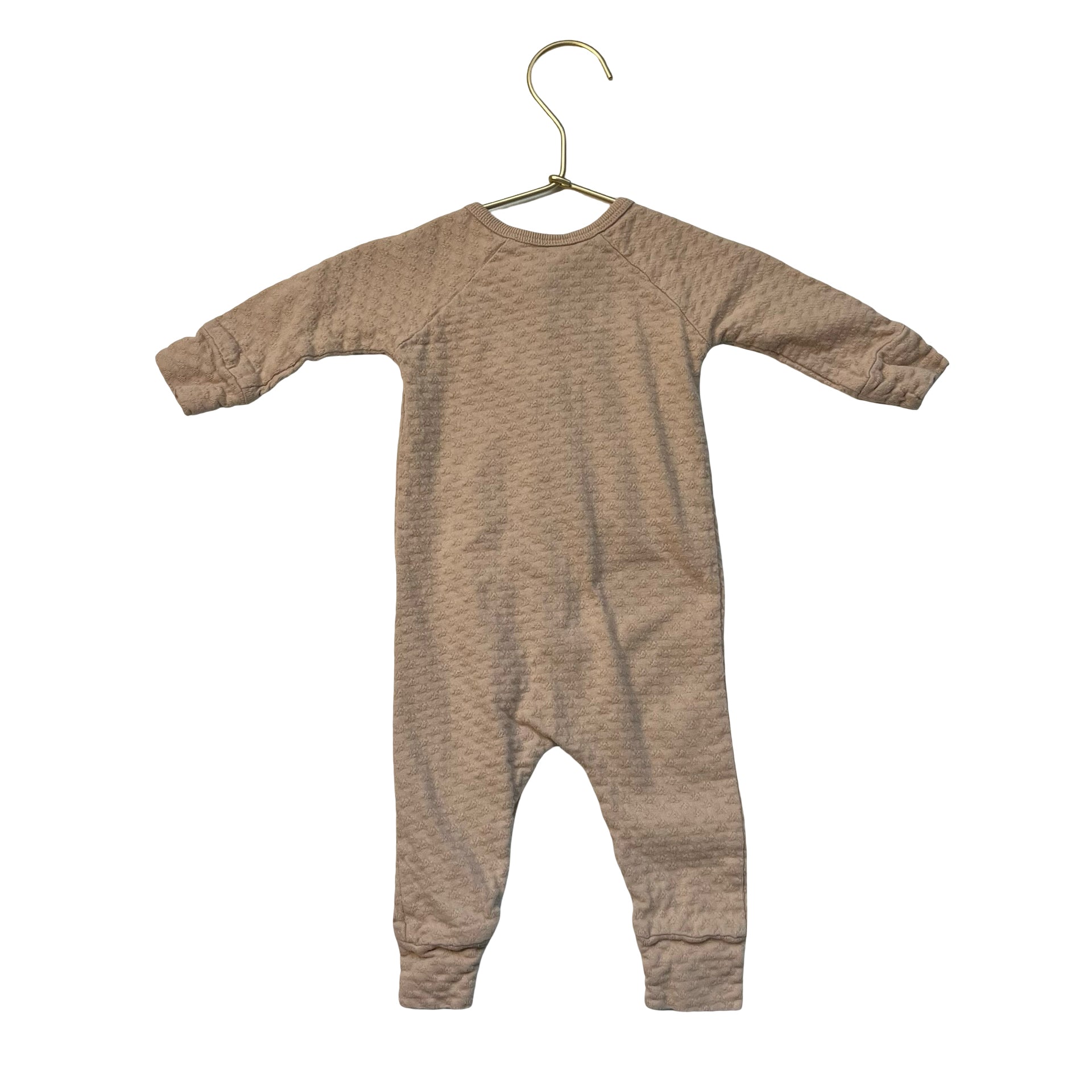 Quincy Mae Tan Textured One-Piece - Size 0-3 Mo