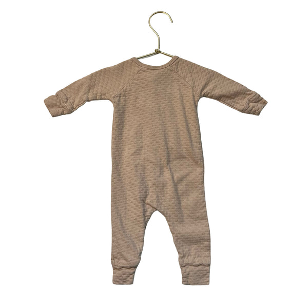 Quincy Mae Tan Textured One-Piece - Size 0-3 Mo